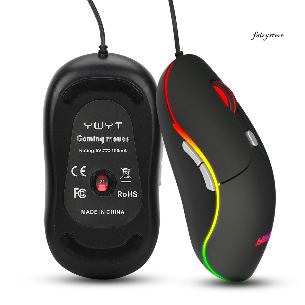 Chuột Chơi Game Có Dây Fs + Đèn Led 7 Màu Cho Ywyt G854