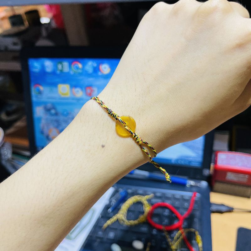 Vòng Tay Đồng Điếu HổPhách ☯ Vòng Tay May Mắn ☯ Vòng Tay Cho Bé Bình An, Hộ Thân