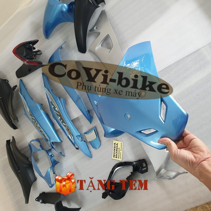 Dàn áo màu Xanh Ngọc cho xe Wave RS - Anpha- S100 đười 2006 đến 2016  Cụm pha đèn trước xe Wave RS - SPB-DGRs