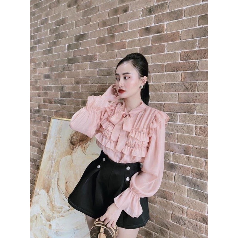 ❤️ SET ÁO SƠMI TẦNG + CHÂN VÁY 4 NÚT #185k