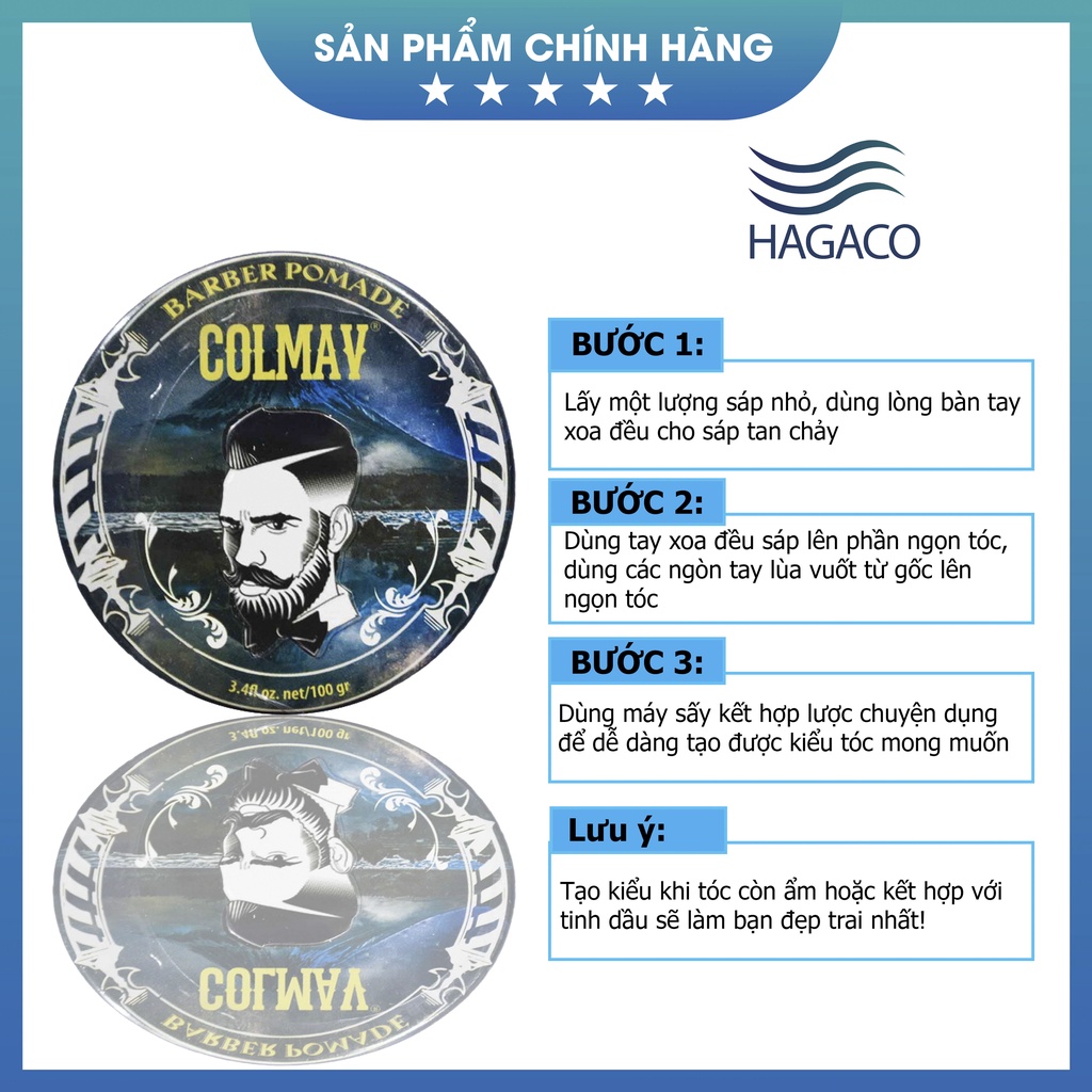 Sáp TẠO KIỂU TÓC dành cho nam COLMAY Chính Hãng giữ nếp tóc chuẩn soái ca MN09