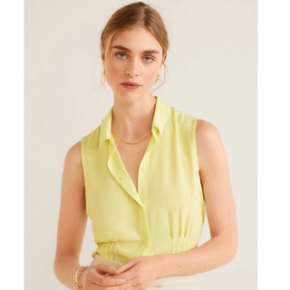 [Mango Auth] Áo Sơ Mi Ngắn Tay Nữ Mango