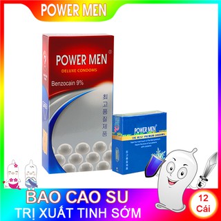 Bao cao su powermen trị xuất tinh sớm 12 bcs lon12fro3