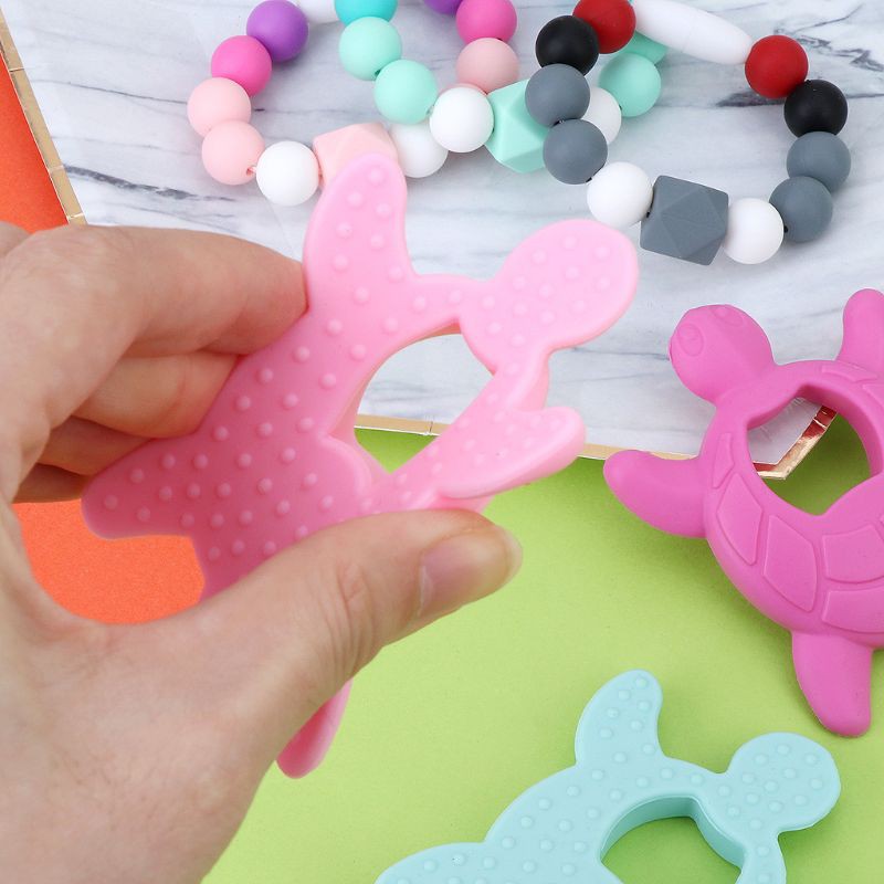 Set 2 Vòng Đeo Tay Silicone Hình Chú Rùa Đáng Yêu Cho Bé