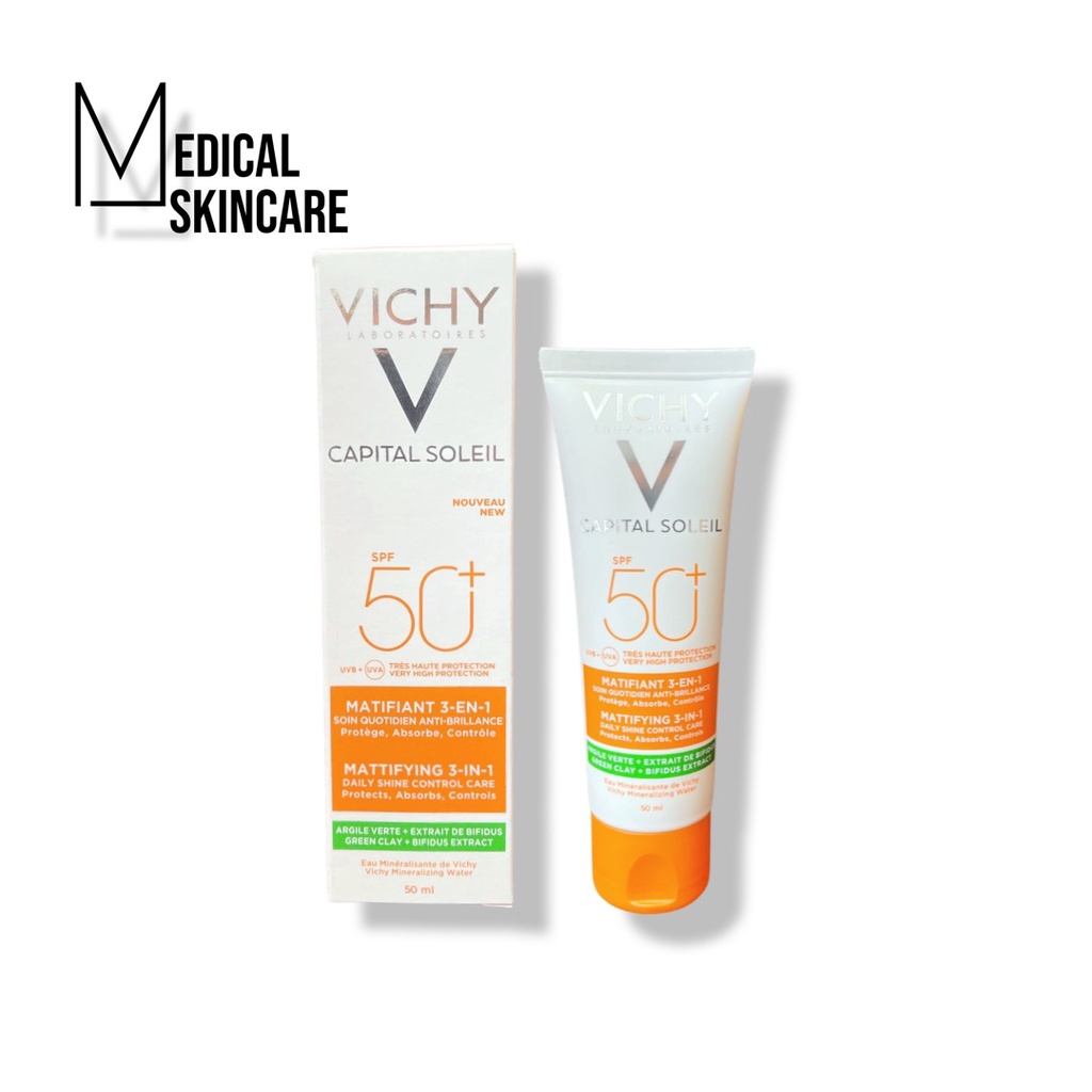 Kem chống nắng cho da dầu mụn Vichy Capital Soleil Mattifying 3-In-1 SPF 50