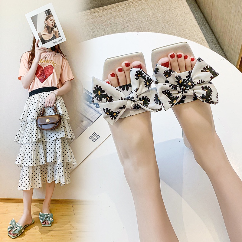 Xăng đan Có Quai Đính Nơ Dễ Thương Hàng Mới Dành Cho Nữ ISS558