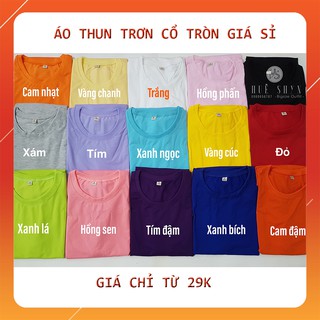Áo thun bigsize trơn cotton | Áo phông bigsize HS201 - Size từ 40 - 80kg