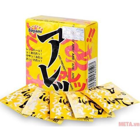 Bao cao su SAGAMI Are – Are Made in Japan, siêu mỏng, chống xts, kéo dài thời gian quan hệ (Hộp 5 chiếc) [Halongstars]