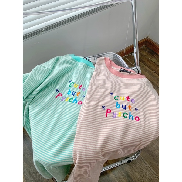 Sibling House - Áo thun form rộng thêu chữ PYSCHO TEE