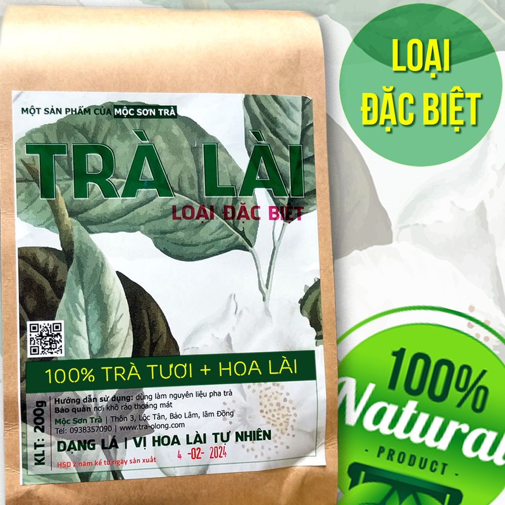 Trà Lài Mộc Sơn Loại Đặc Biệt Túi 200g | Trà Hoa Nhài - Jasmine Tea đượm mùi hoa tự nhiên