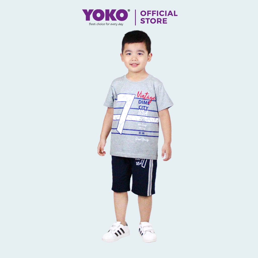 Bộ Quần Áo Thun Tay Ngắn Bé Trai (1-5 Tuổi) YOKO KID'S FASHION 21066T