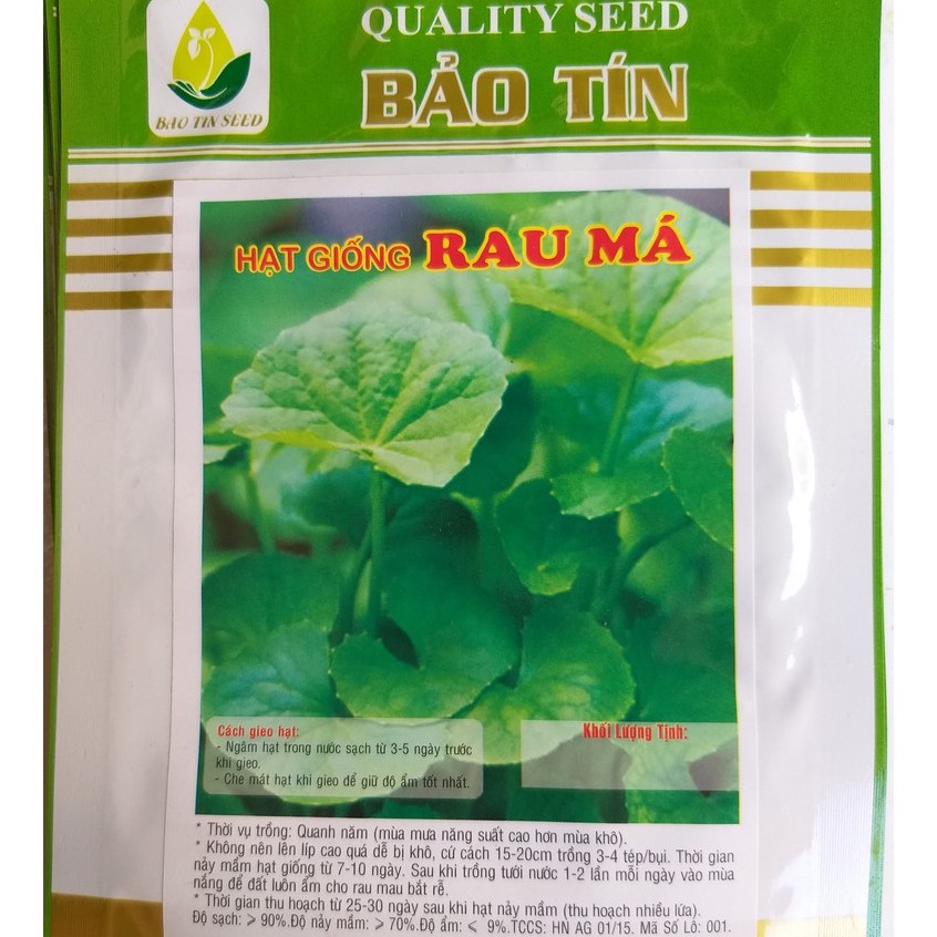 Hạt Giống Rau Má (1g)