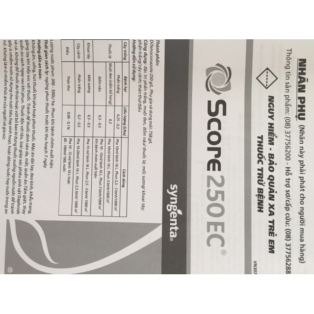 [SIEURE] Score 250EC( dạng cốc thạch) hàng đẹp, phân phối chuyên nghiệp.