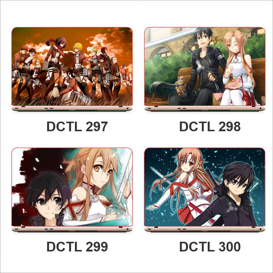 Miếng decal dán mặt lưng laptop Anime - có in theo yêu cầu - Mã DCLT 273 - 300 | BigBuy360 - bigbuy360.vn