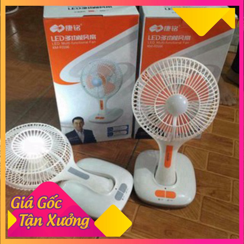 QUẠT ĐÈN GẤP GỌN TÍCH ĐIỆN 2 TRONG 1