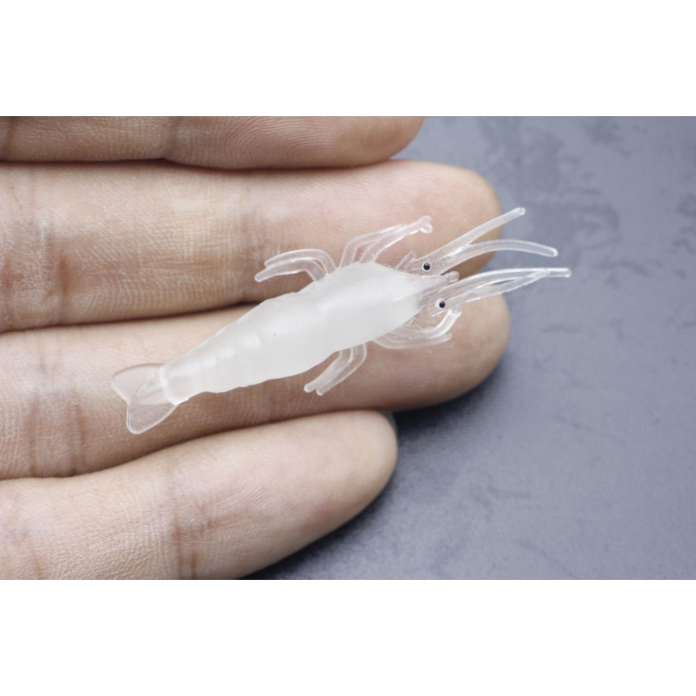 10 Mồi Tôm Giả Câu Cá Phát Sáng 4cm