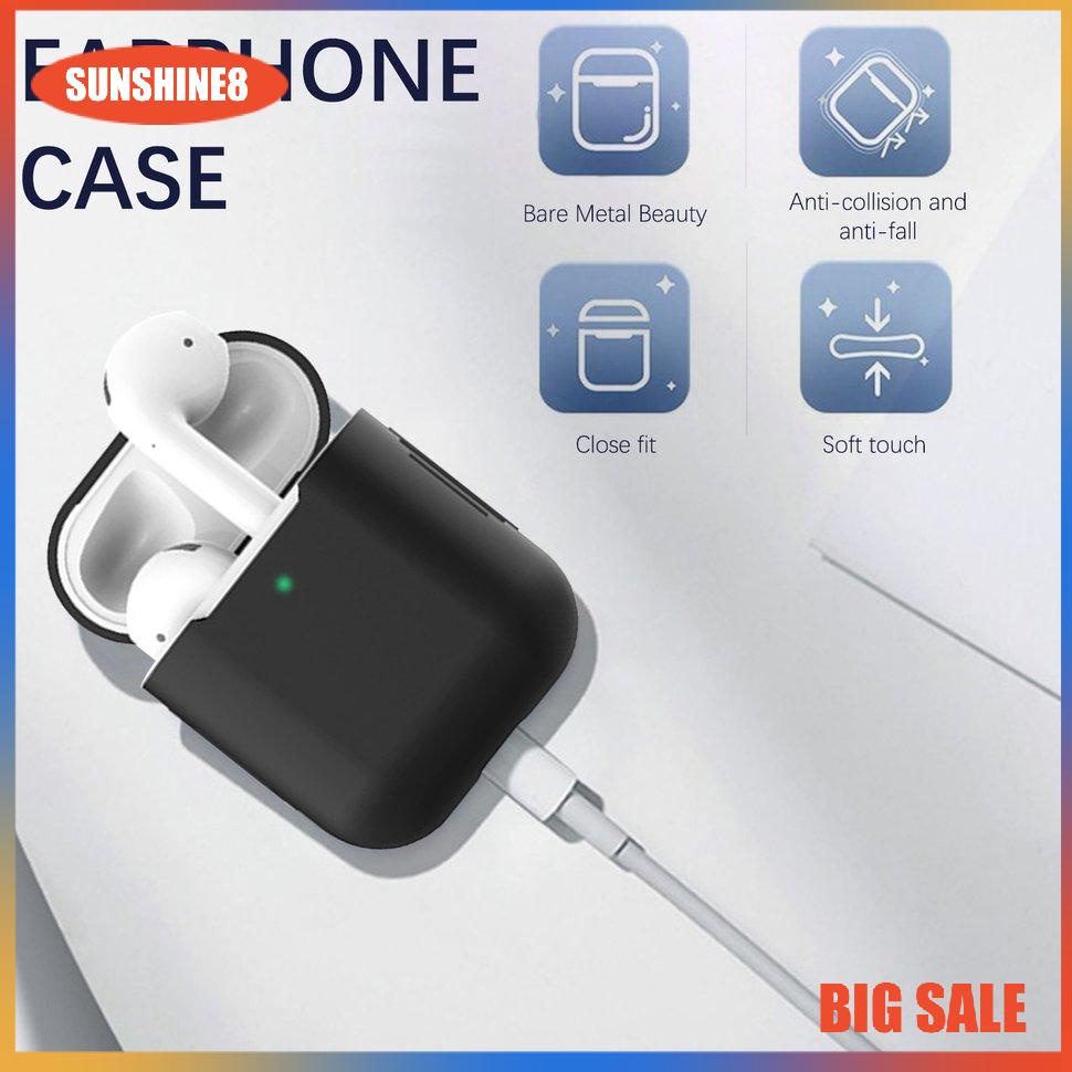 【SUN】Earphone Case For Airpods1/2 Soft Silicone Shockproof Wireless Headphone Cover