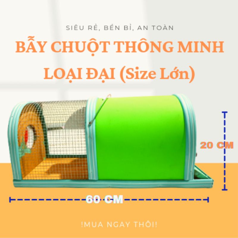 Bẫy Chuột Thông Minh Loại Đại - 60 x 20 x 20 (cm) - Giá Rẻ - An Toàn - Siêu Bền