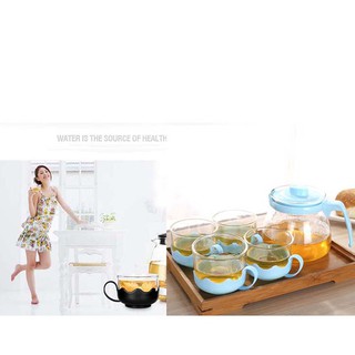 Bộ Bình Tách Pha Trà Thủy Tinh Cao Cấp