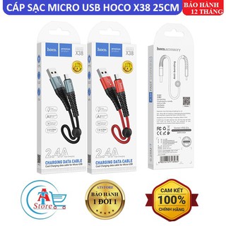 Cáp Sạc Nhanh Hoco X38 Micro USB 25cm Chính Hãng - BH 12 Tháng