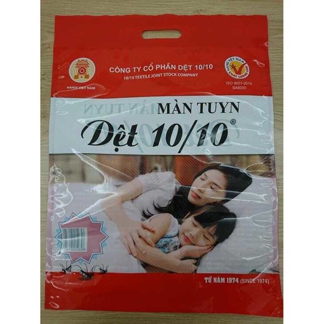 Màn tuyn dệt 10/10 chính hãng đủ size 1m2, 1m6, 1m8, 2m, 3m2