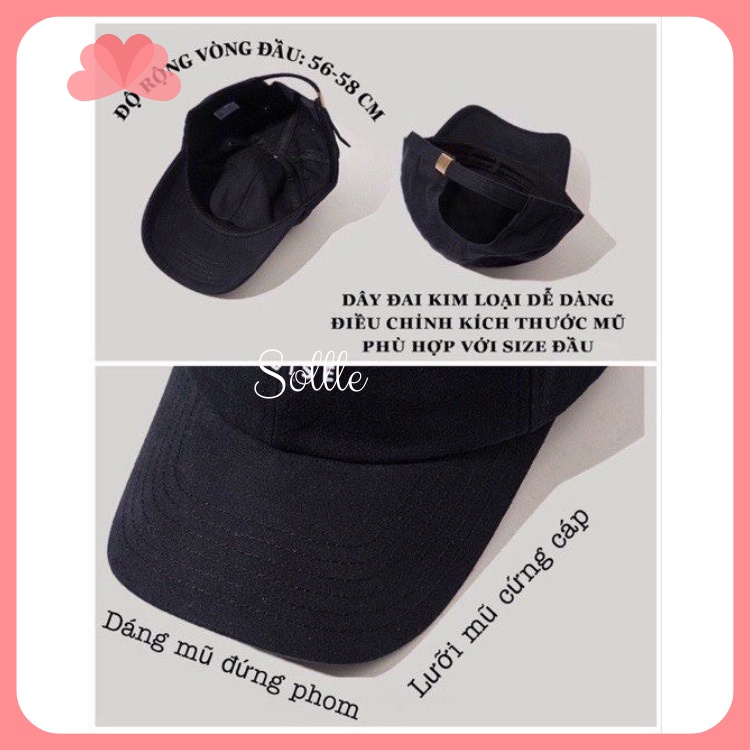Mũ lưỡi trai nam nữ Ulzzang cotton thêu chữ CHALLENGE cá tính Hàn Quốc Sollle M04L