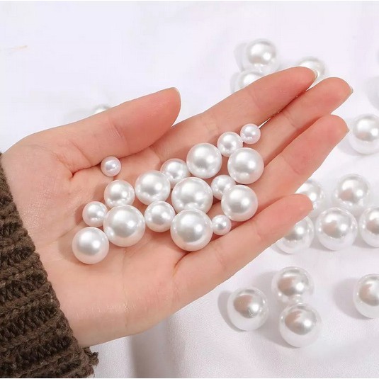 Chuỗi Hạt Ngọc Trai Tròn Không Lỗ 2-20mm Làm Trang Sức