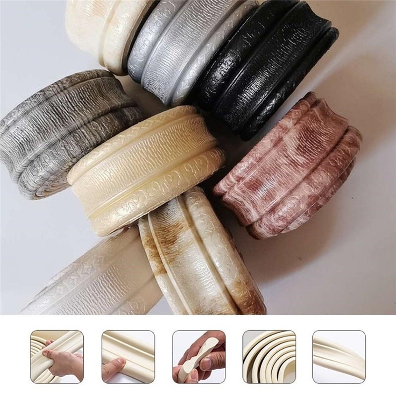 Miếng dán viền tường/ sàn nhà họa tiết 3D siêu bền chống thấm nước 2021