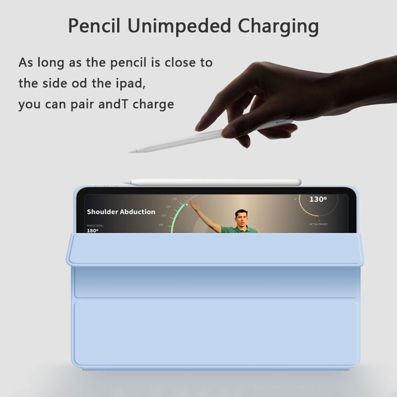 Bao da máy tính bảng nam châm hỗ trợ gắn A - pple Pencil tự động thức sạc thông minh mới 2021 cho iPad Mini 6
