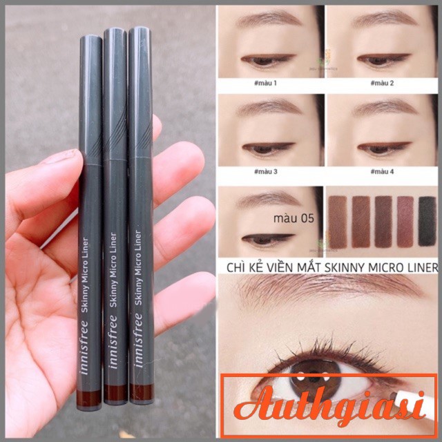 Chì Kẻ Mắt Không Lem Lâu Trôi Innisfree Skinny Micro Liner [Mới 2019]