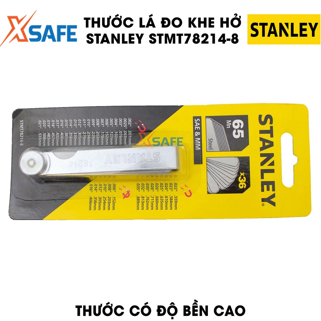 Thước lá đo khe hở STANLEY STMT78214-8 thép carbon Thước lá Stanley kiểu dáng gọn nhẹ, kết quả đo chính xác - Chính hãng