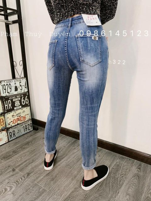 Quần jeans quần bò khâu gối cực chất (clip thật)