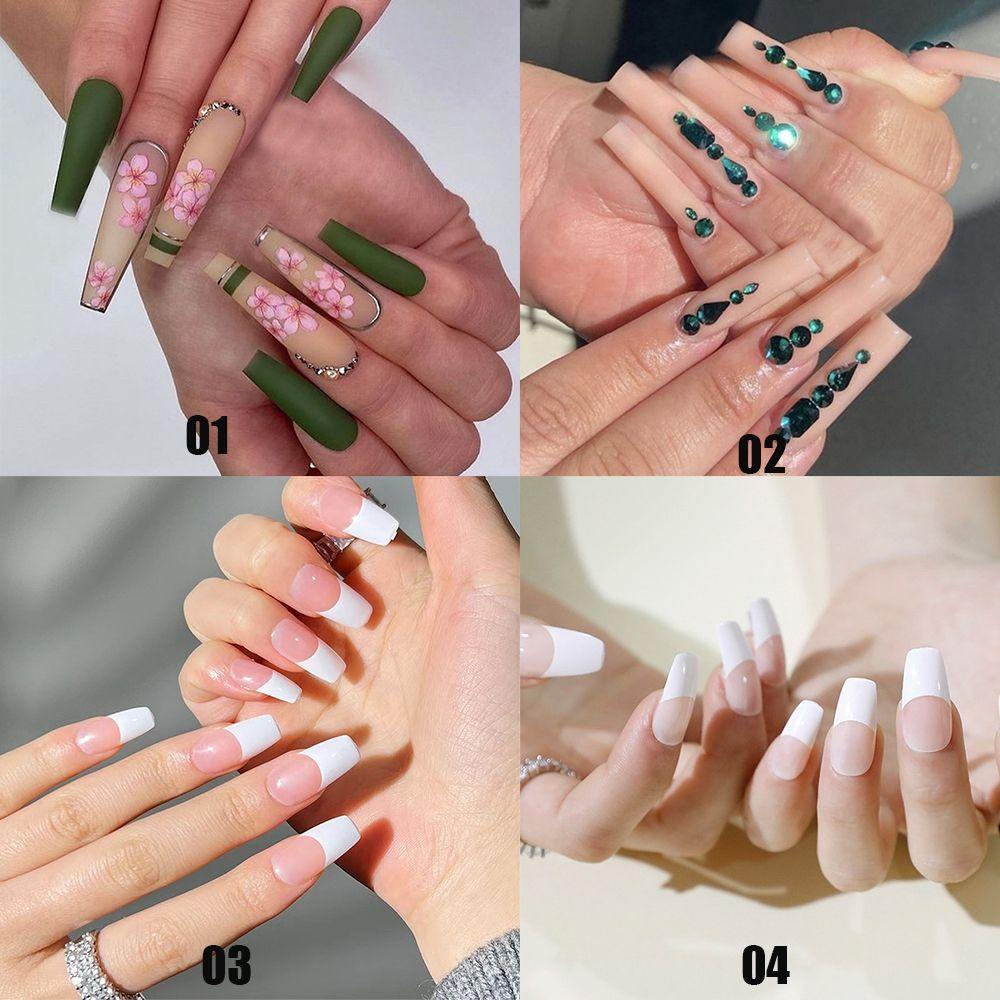 Bộ 24 Móng Tay Giả Múa Ba Lê Chất Lượng Cao|Bộ Móng Tay Giả Trang Trí Nghệ Thuật