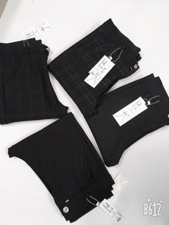 Quần cotton sọc dây kéo