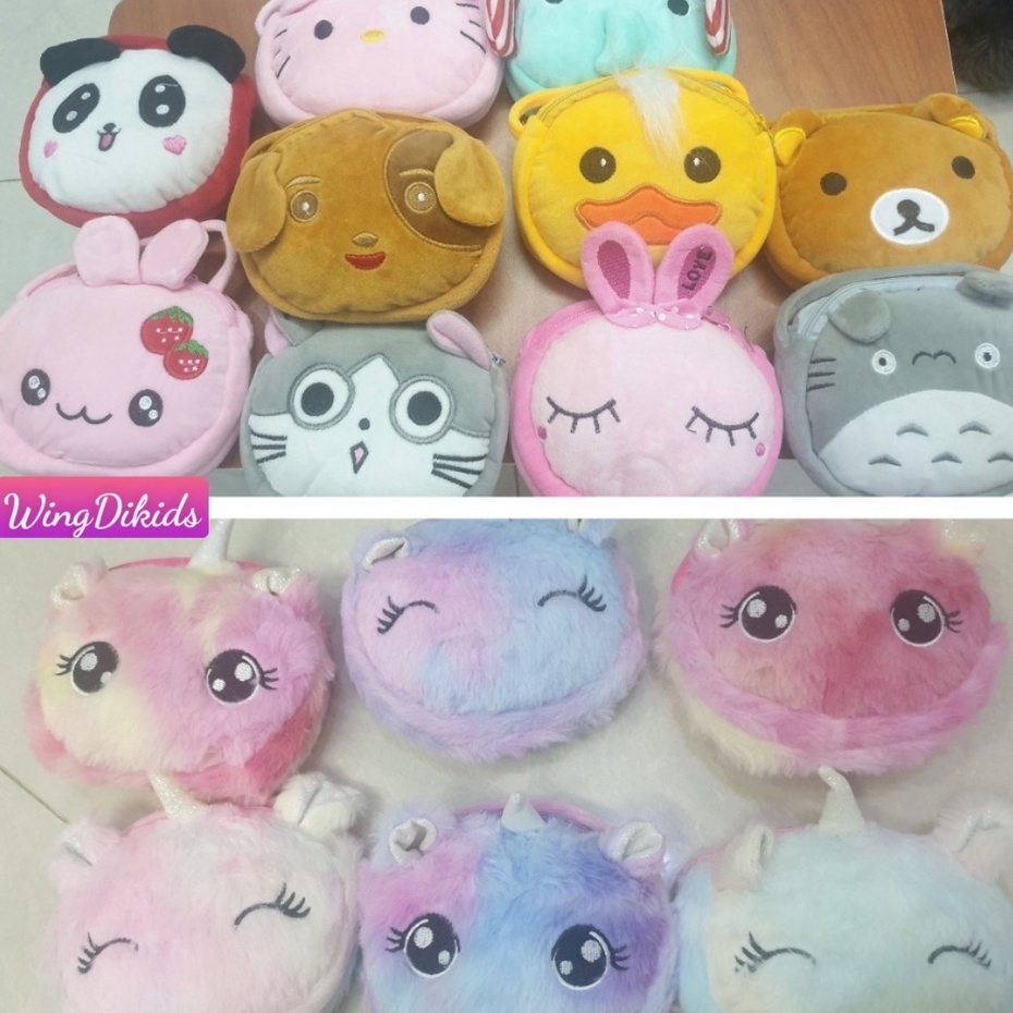 🦄🐶🌸Túi đeo chéo mini cho bé hình kỳ lân unicorn, động vật dễ thương