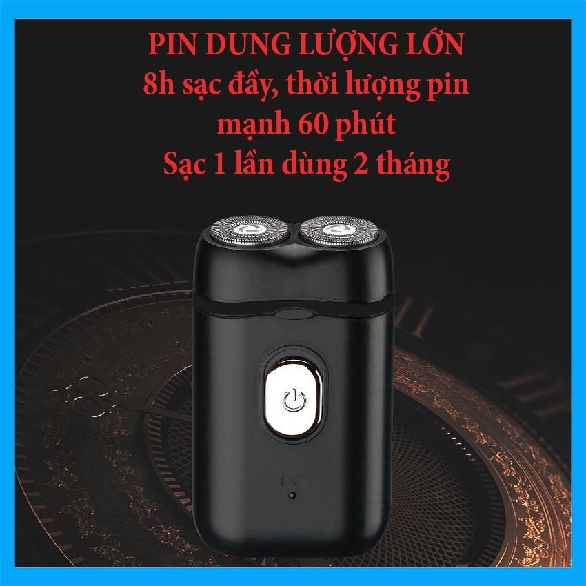 Máy cạo râu hai lưỡi Lingke LK118,nhỏ gọn tiện lợi sạc USB có thể mang đi mọi lúc mọi nơi