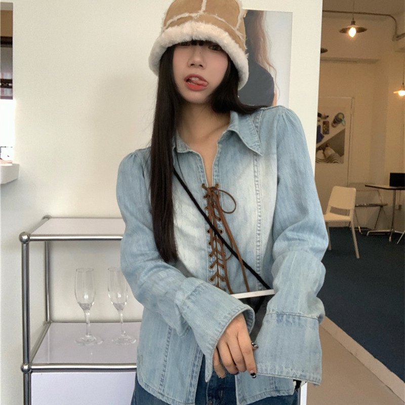 Áo Khoác Denim Tay Dài Chống Nắng Thời Trang Mùa Hè Quyến Rũ Cho Nữ