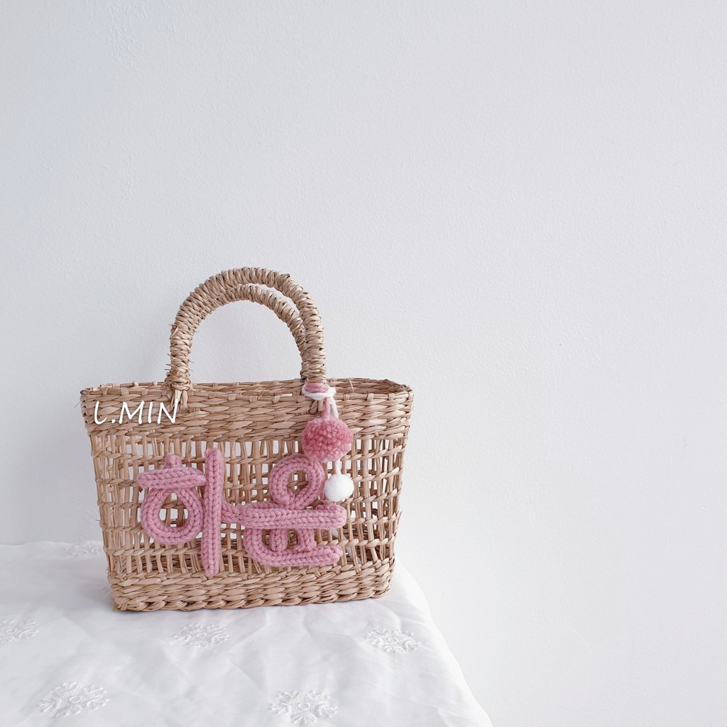 GIỎ MÂY MINI ĐAN TÊN CHO BÉ BY L.MIN