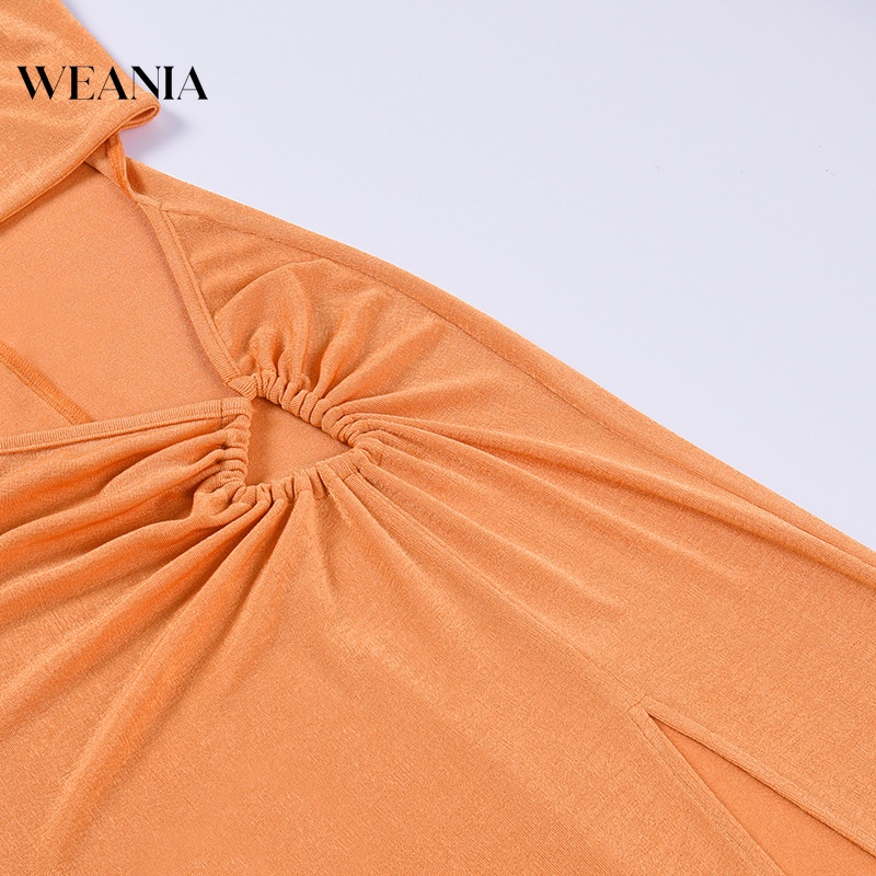 Đầm Dây Đi Biển Một Mảnh Kiểu Tam Giác Xẻ Tà Thời Trang Cho Nữ