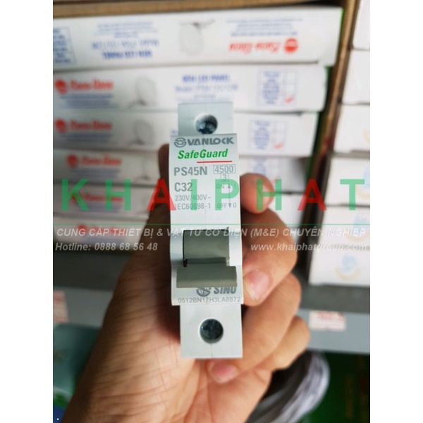 MCB 1P 1 PHA CB TÉP ĐƠN 1 CỰC ÁP TÔ MÁT APTOMAT ÁT TÔ MÁT ATOMAT 6A 10A 16A 20A 25A 32A 40A 50A 63A SINO SP VANLOCK