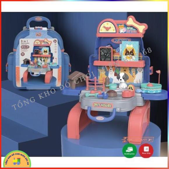 Đồ chơi Chăm sóc thú cưng Vali Pet House cho bé thỏa thích chơi đùa cùng thú cưng TKMB68