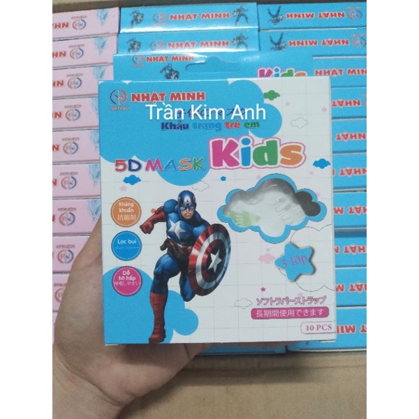 Khẩu trang 5D Mask Kids Nhật Minh cho bé từ 2 đến 6 tuổi