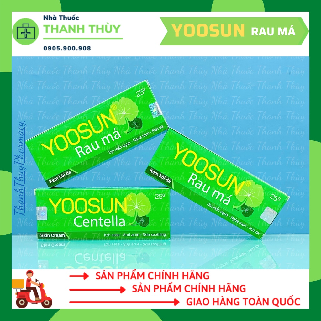 Kem Bôi Da YOOSUN Rau Má [Tuýp 25g] - Dịu Mẩn Ngứa, Ngừa Mụn, Mát Da, Tránh Sẹo