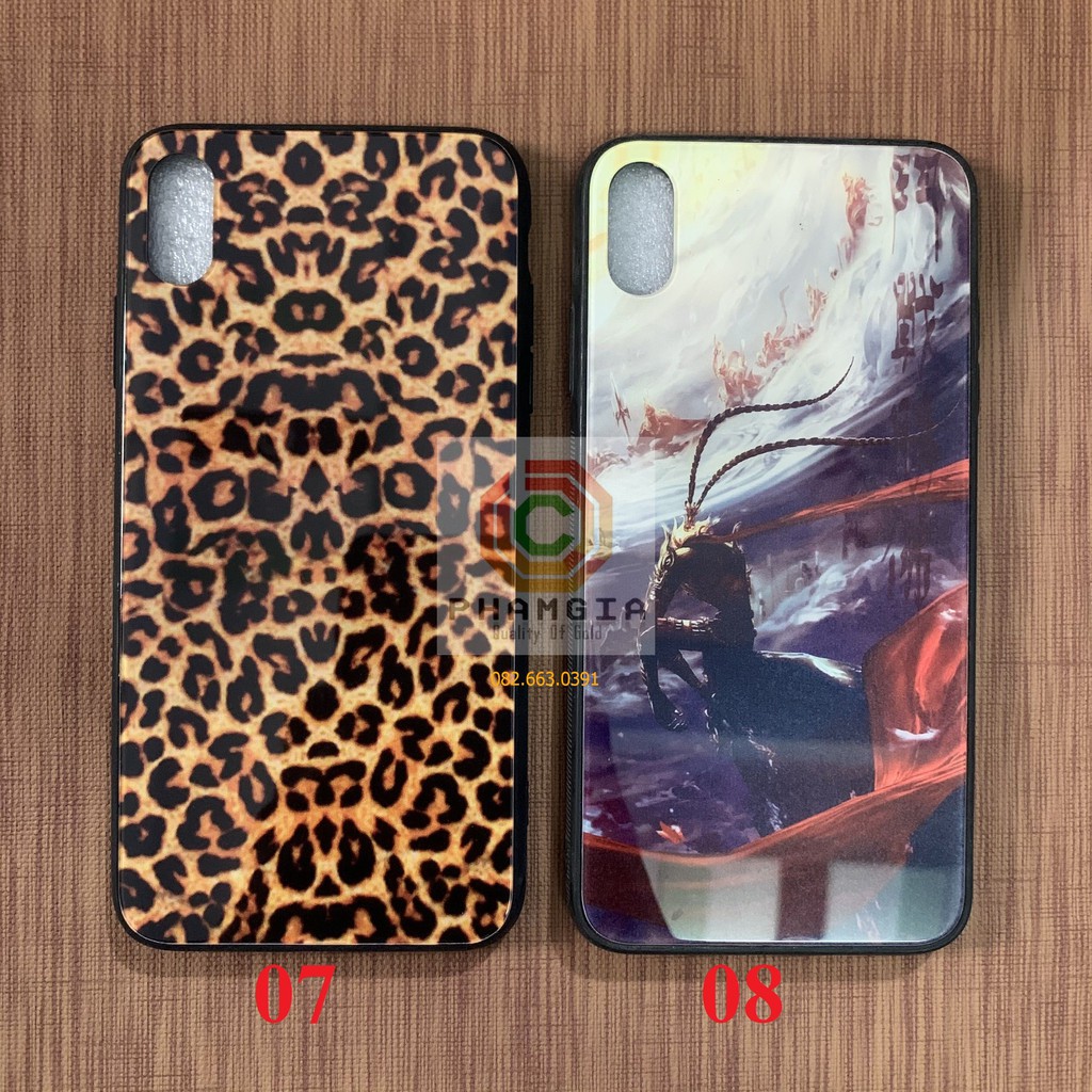 Ốp lưng kính cường lực iphone XS max bóng bẩy siêu đẹp, viền dẻo đen silicon