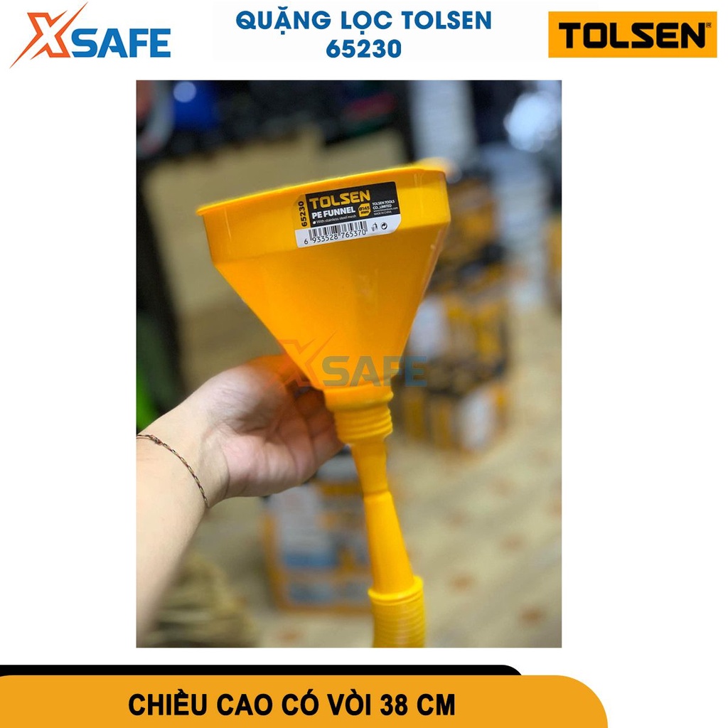 Quặng lọc Tolsen 65230 145mm nhựa cao cấp bền bỉ, ống ruột gà dễ bẻ cong, thiết kế tay cầm tiện lợi -[CHÍNH HÃNG][XSAFE]