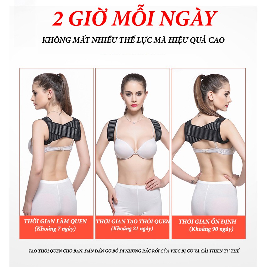 Đai Chống Gù tiêu chuẩn Nhật Bản - Đai chỉnh hình lưng, cột sống, chống đau mỏi vai gáy #8