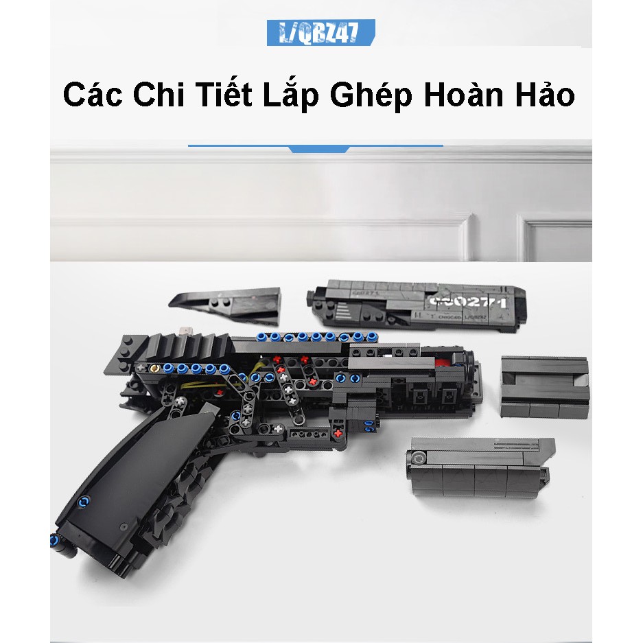 Bộ Lắp Ráp Kiểu Lego Mô Hình Súng Lục Bạc cc0271 PUBG 431 Mảnh Ghép