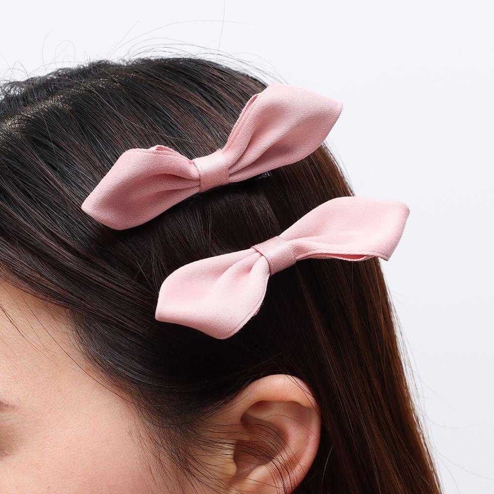1 Cặp Kẹp Tóc Nơ Ruy Băng Phong Cách Vintage