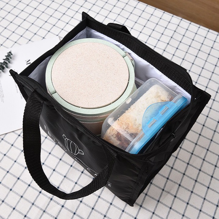 Túi giữ nhiệt cao cấp đựng hộp cơm đồ ăn giao hàng có khóa kéo 3 lớp giữ nhiệt kiểu xuất Nhật sang trọng tiện lợi | BigBuy360 - bigbuy360.vn