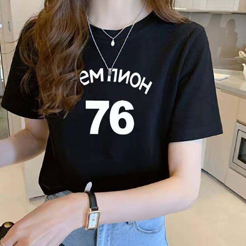Áo Thun Tay Ngắn Cổ Tròn Phong Cách Hàn Quốc Thời Trang Mùa Hè Mới Cho Nữ